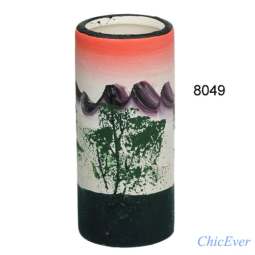 3 tlg. Mini-Dekoset, Vasen, Teller, handbemalt, 8049